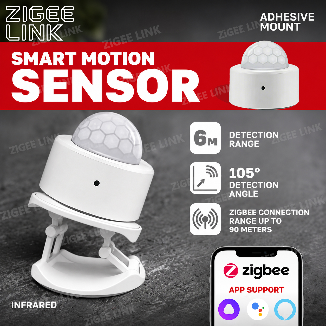 Home Security Gadgets - Zigbee PIR Motion Sensor Human Body