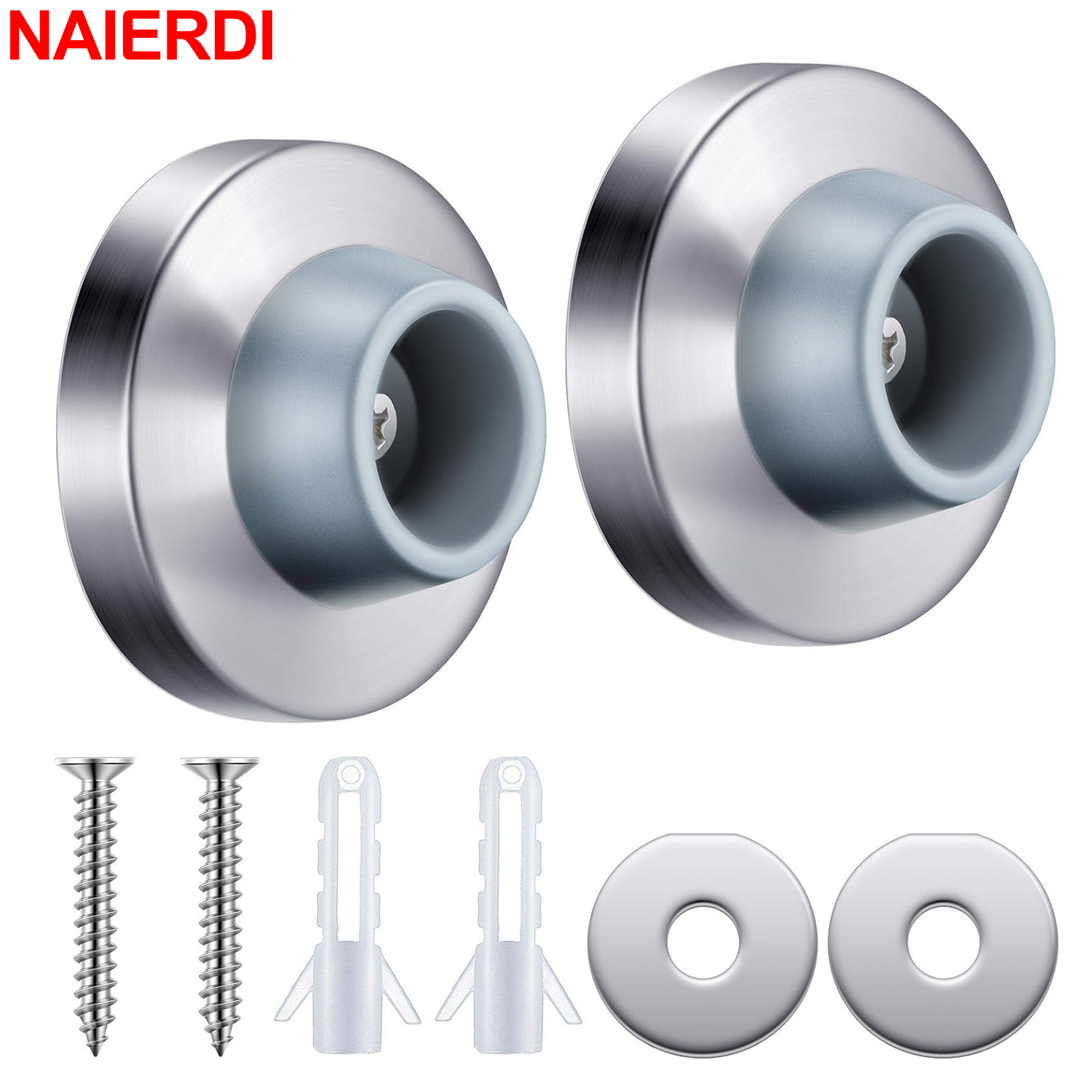 Door Chain Guard - NAIERDI Rubber Door Stops Concave Wall
