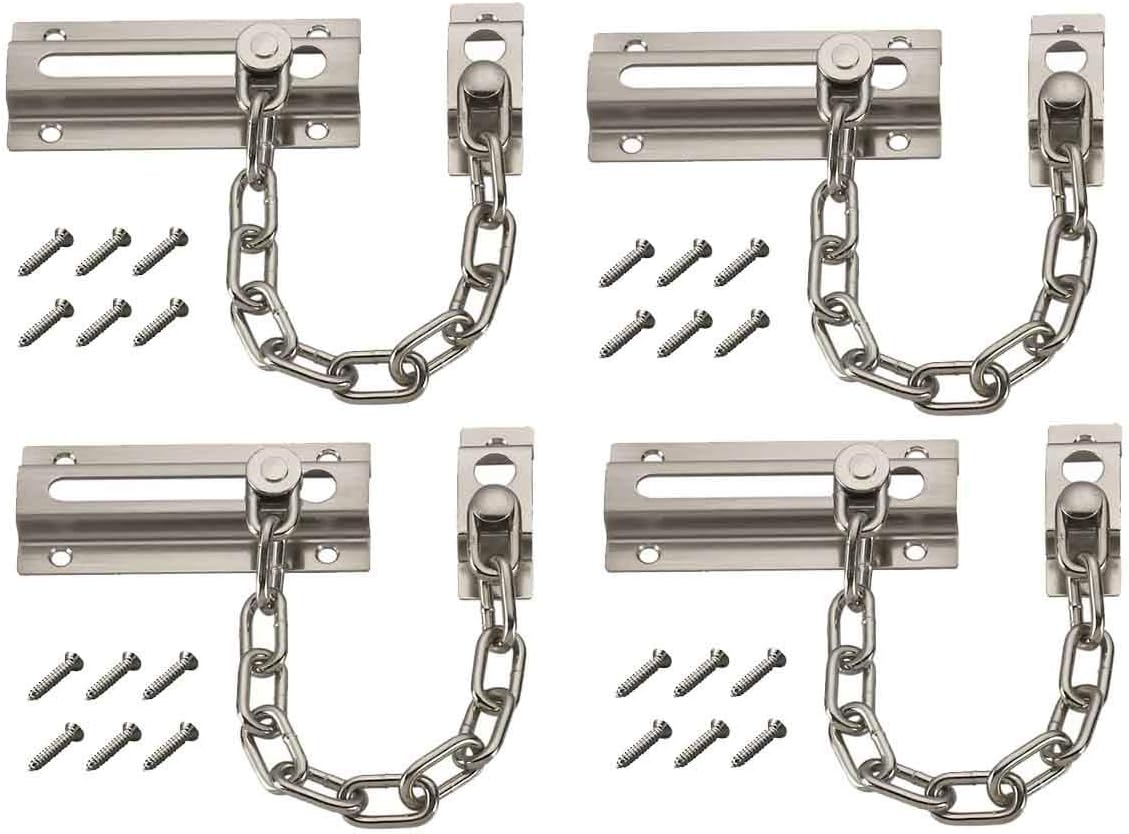 Door Chain Guard - 4PCS Door Chain Guard Security Lock