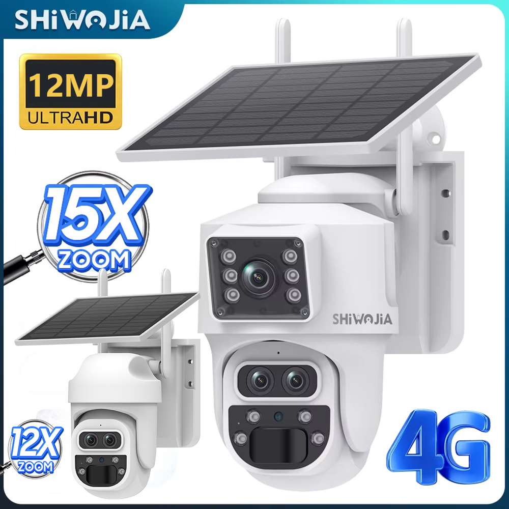 SHIWOJIA 12MP 6K 15X Zoom Sola - Camera Solar Wireless recensione e prezzo
