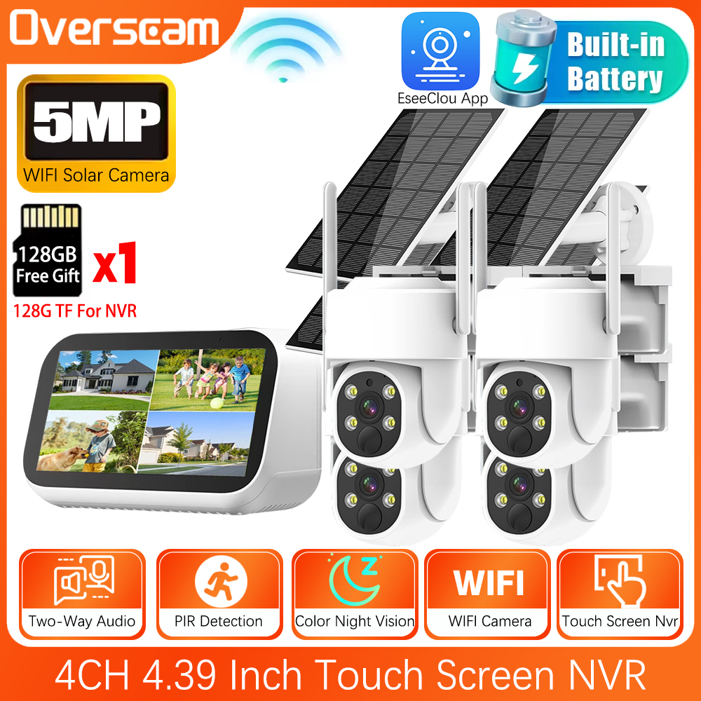 Mini 4CH 4.39 Inch NVR 5MP Wif - Camera Solar Wireless recensione e prezzo