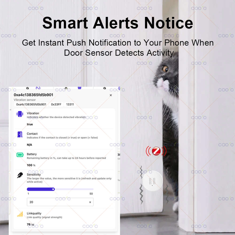 ZigBee 3.0 Vibration Sensor Re - Home Security Gadgets recensione e prezzo