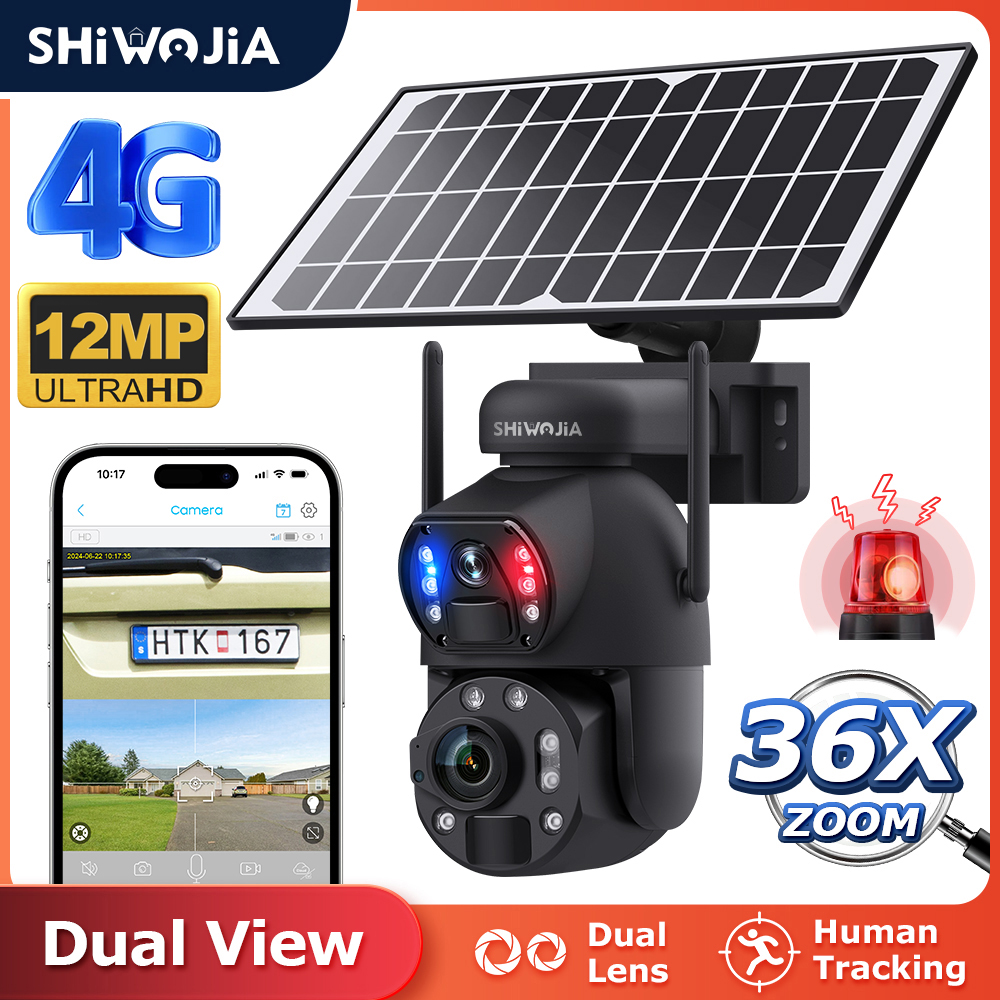 SHIWOJIA 6K 12MP 4G Solar Came - Camera Solar Wireless recensione e prezzo