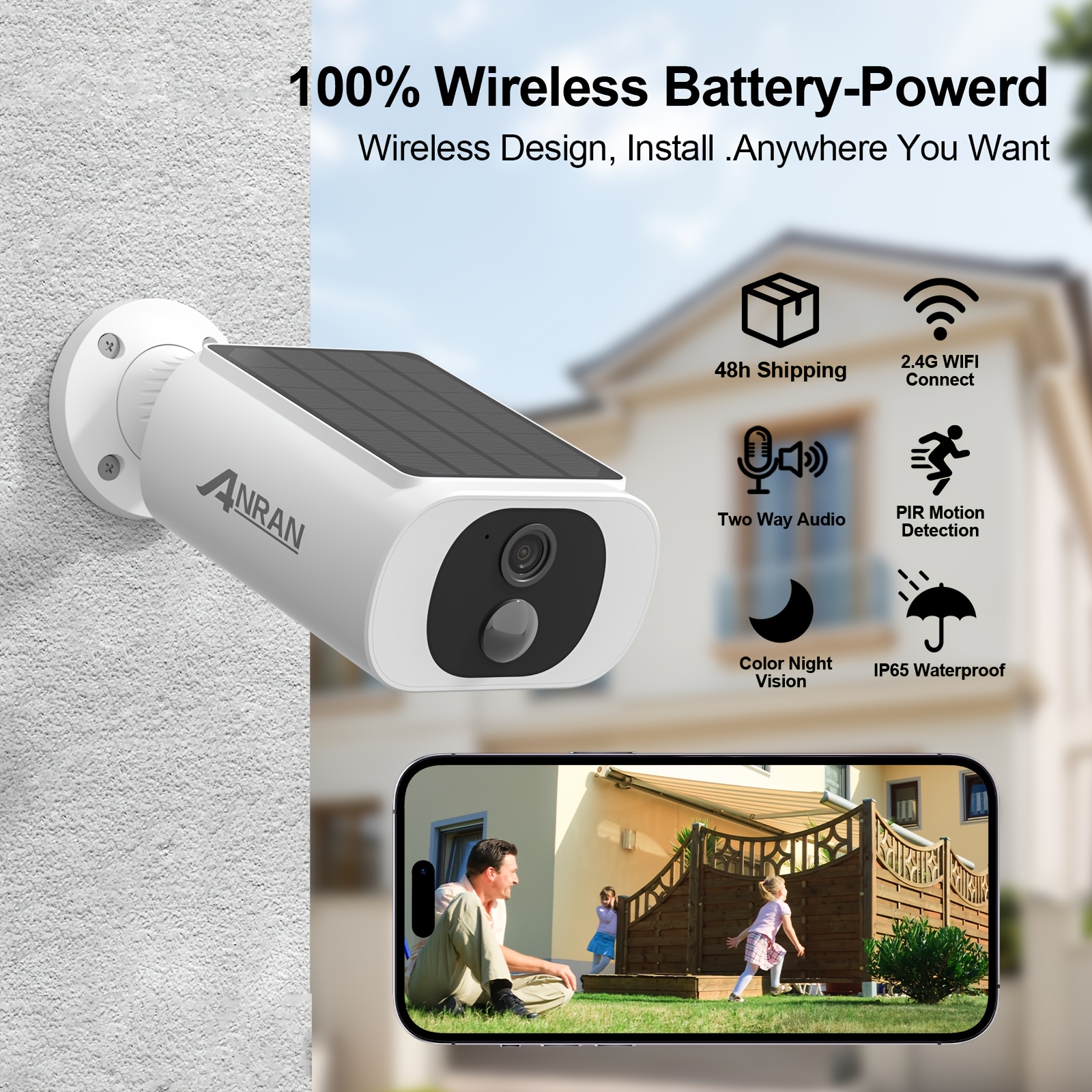 3MP Solar Security Camera, Wir - Camera Solar Wireless recensione e prezzo