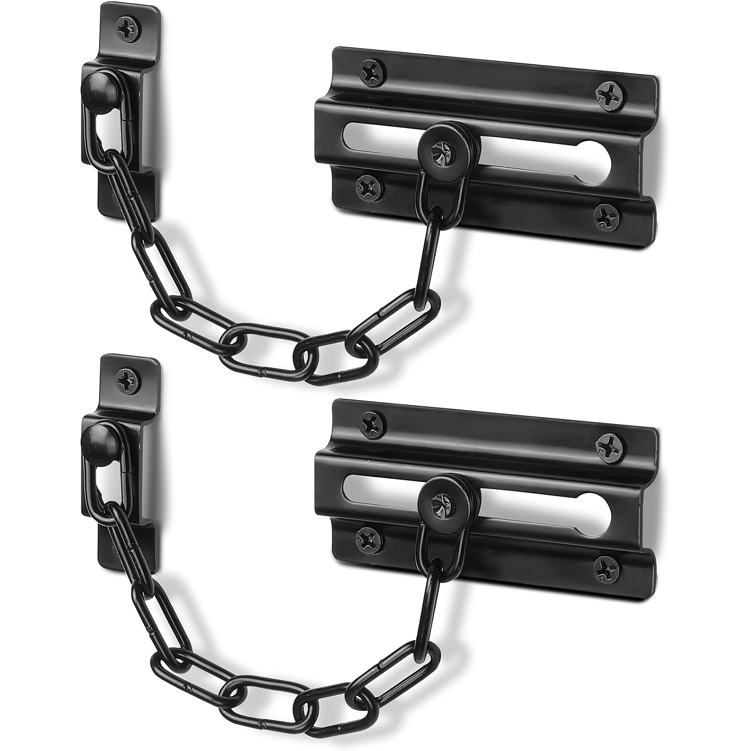 2 Pack Door Chain Lock Black,  - Door Chain Guard recensione e prezzo