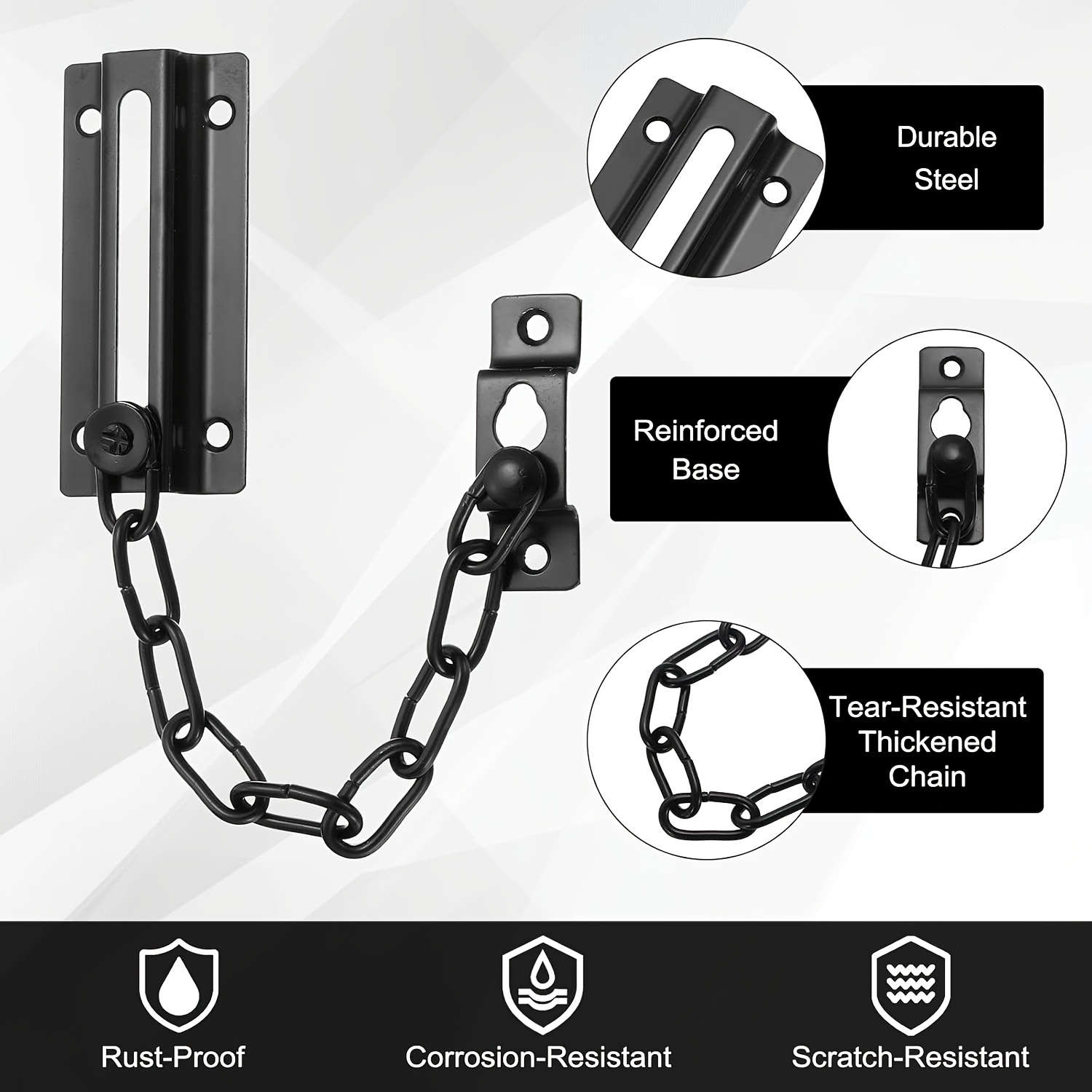 2 Pack Door Chain Lock Black,  - Door Chain Guard recensione e prezzo
