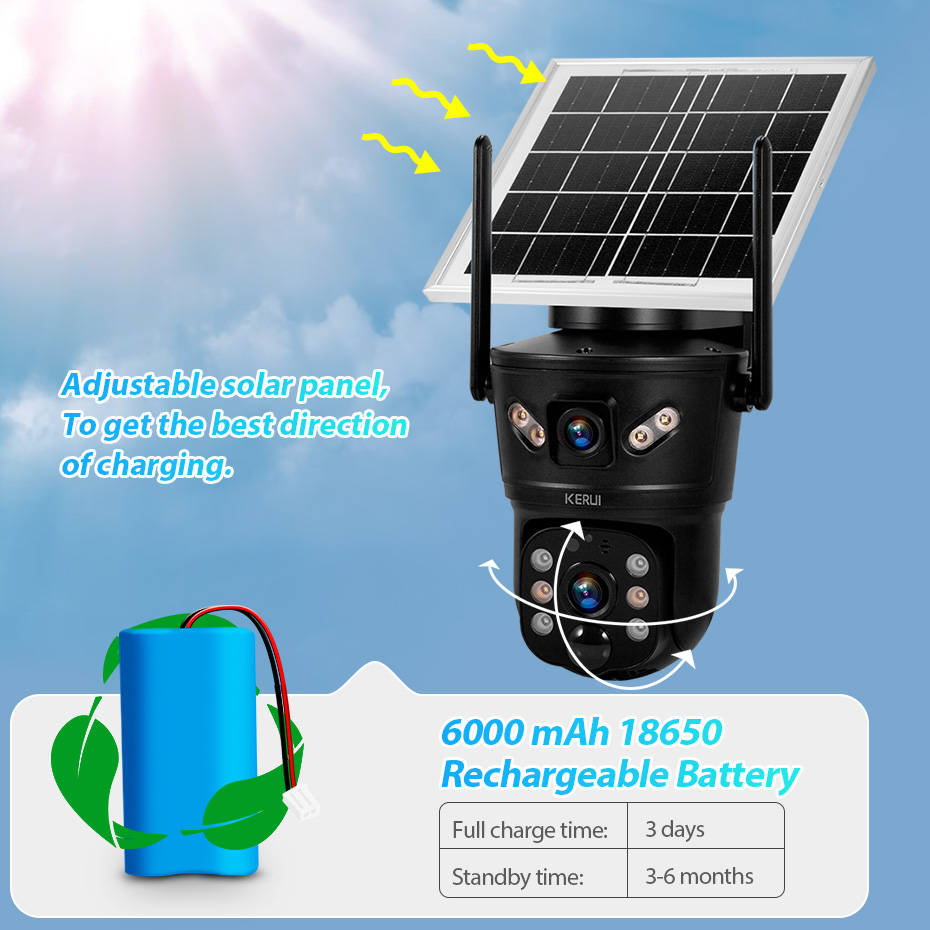 KERUI Outdoor 6MP Solar Camera - Home Security Gadgets recensione e prezzo