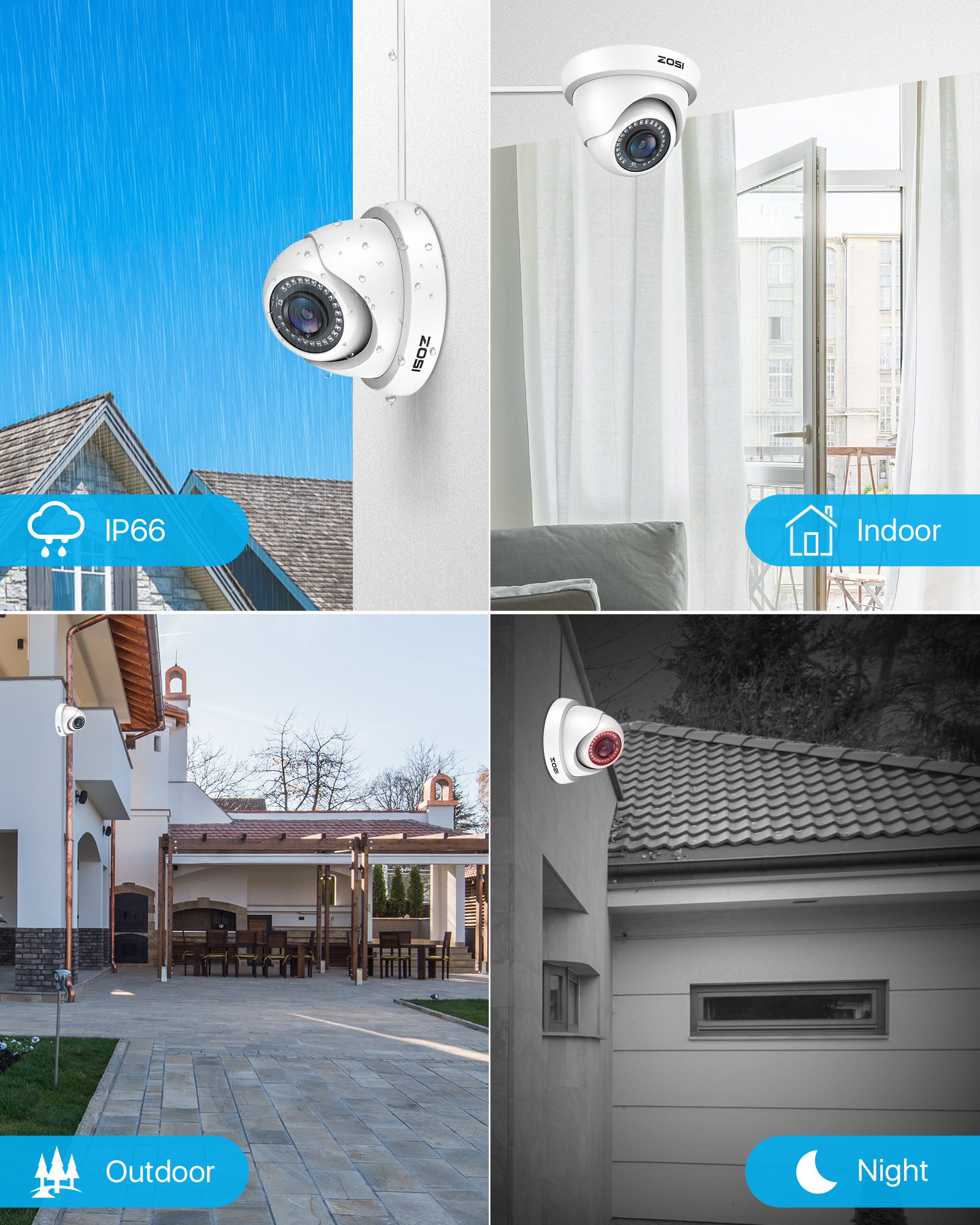 ZOSI 4 Pack 1080P 1920TVL HD-T - Home Security Uk recensione e prezzo
