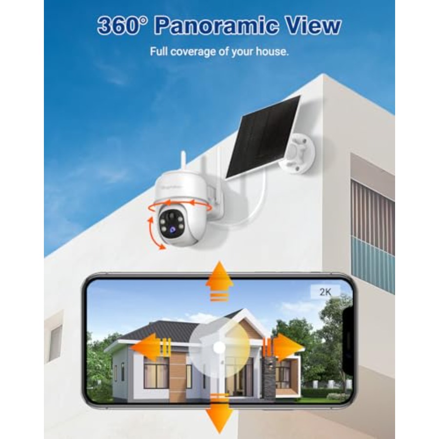 360°PTZ Security Cameras Wirel - Camera Solar Wireless recensione e prezzo